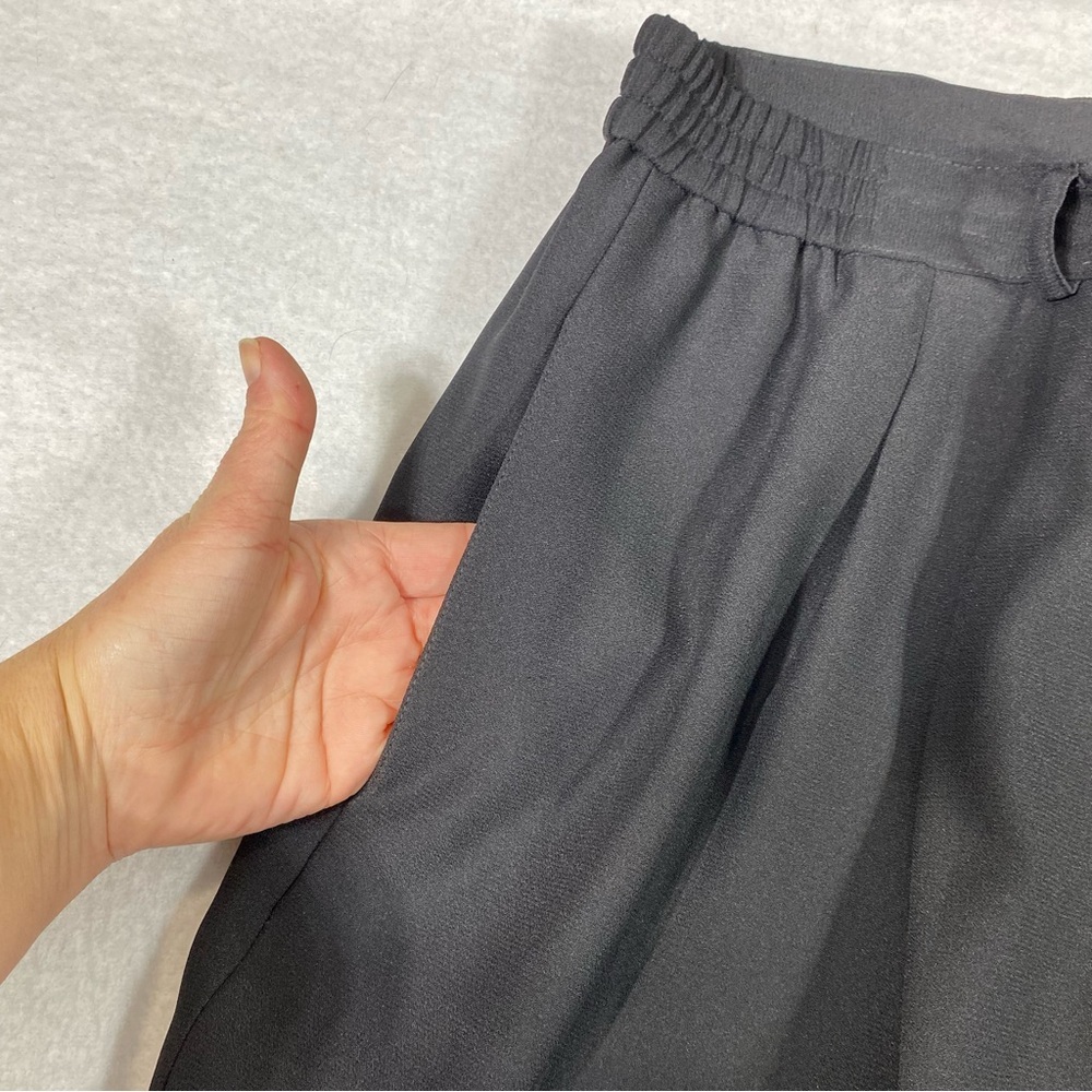 JM Collection Pleated Slacks Women's 18W Black Straight Leg Hi Rise Dress Pants - Picture 7 of 14